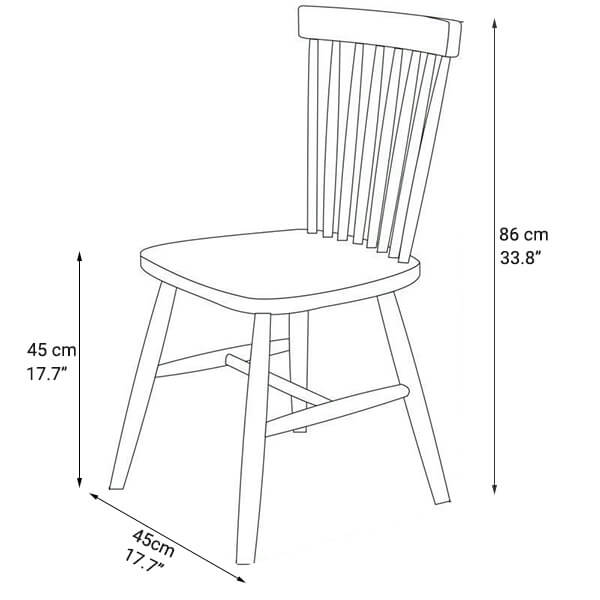 windsor chair dimensions
