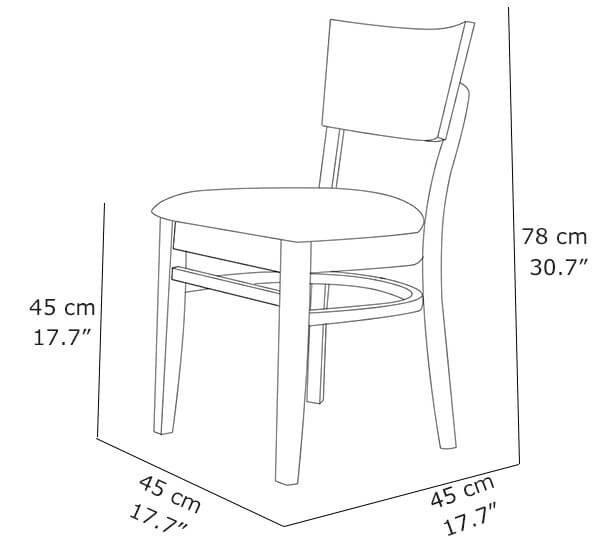 affordable dining chairs dimension