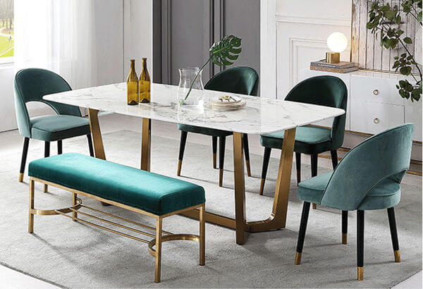 green velvet dining room chairs