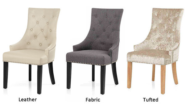Upholstered Dining Chairs with difference surface