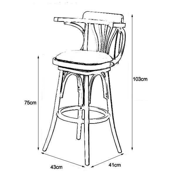 N-B004 restaurant bar stool height 40.5inch