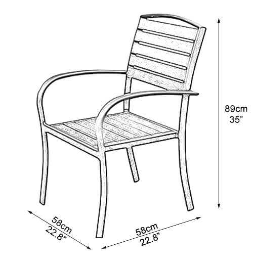 Outdoor Cafe Chairs | Polywood Garden Dining Chair