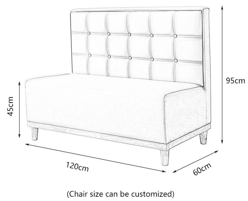 cafe booth seating dimensions