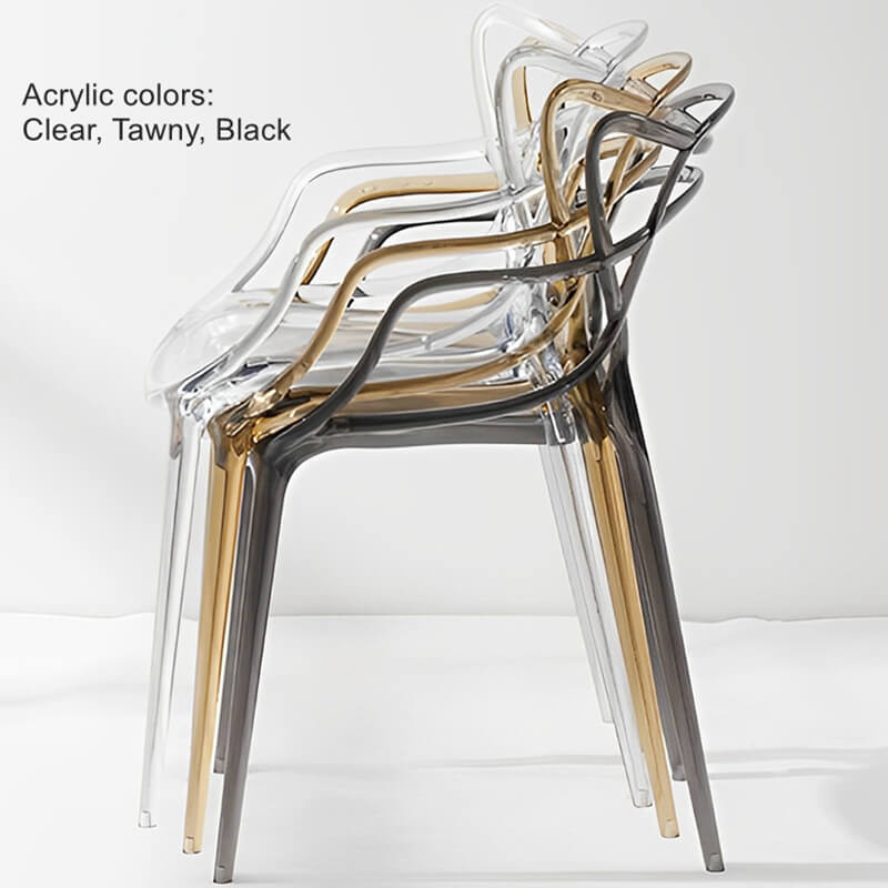 Modern PP chairs acrylic version color options