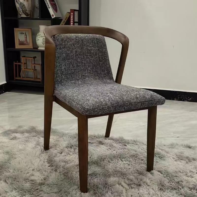 fabric upholstered kitchen and restaurant chair with ash legs