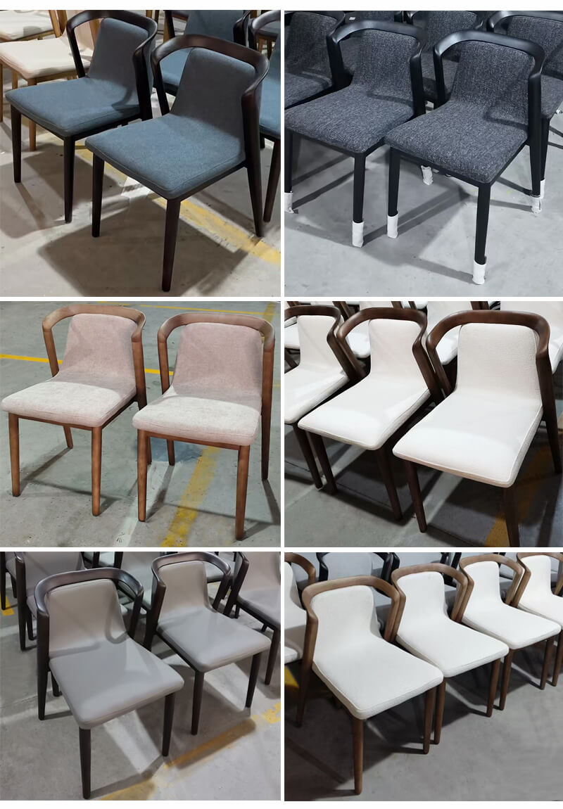 colors of wood and fabric for ash dining chairs