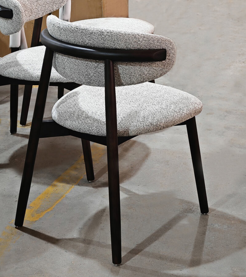 Upholstered fabric side chairs