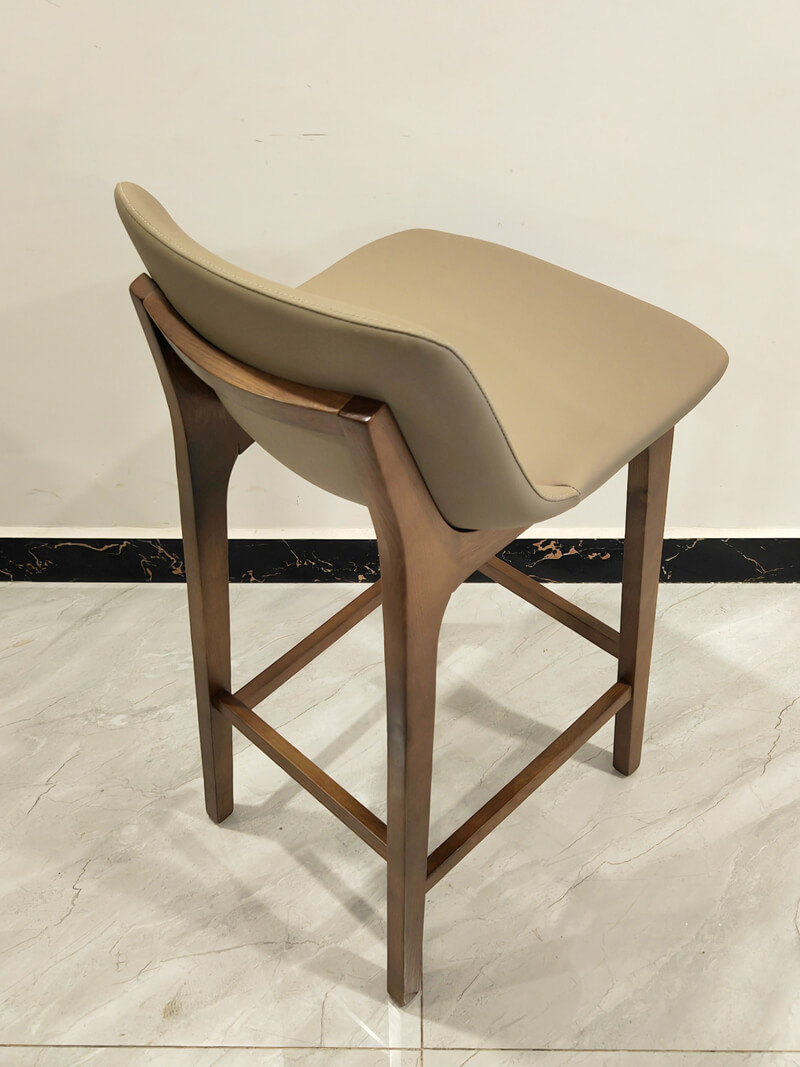 leather seat and back counter height bar chair