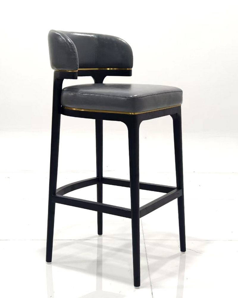 Leather Upholstered Modern Luxury Bar Stools