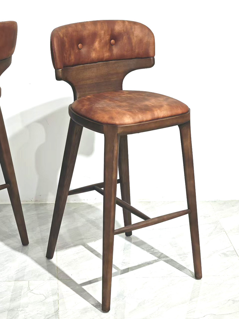 Leather Upholstered modern counter stools