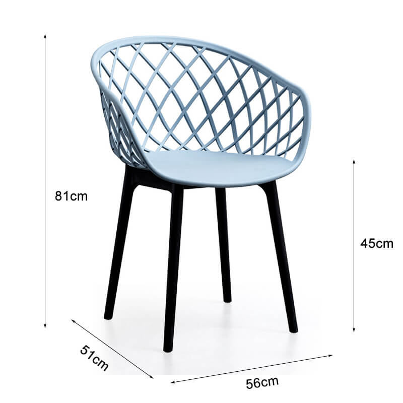 Round plastic chair dimensions