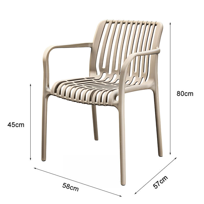Modern plastic chair dimension