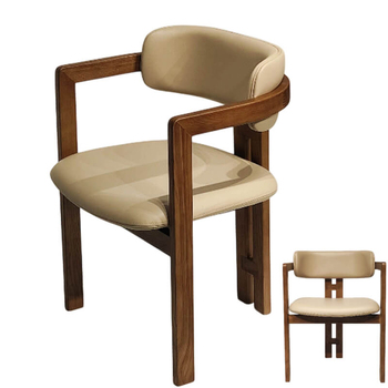 N-C7008 Modern Leather Wood Restaurant Chairs