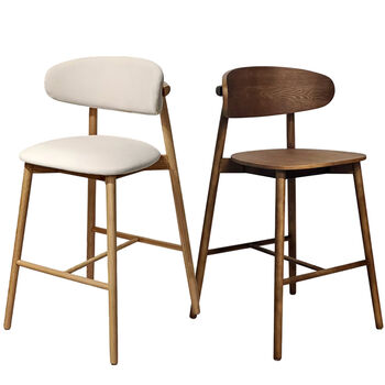 N-B2004 Upholstered Counter Stools With Backs
