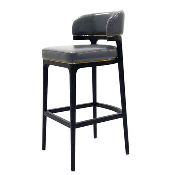 N-B2005 Leather Upholstered Modern Luxury Bar Stools