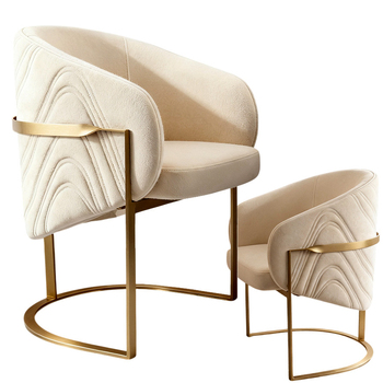 N-Y3017 Barrel Velvet Luxury Contemporary Dining Chairs